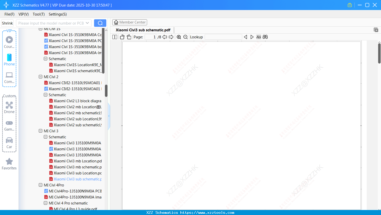 Xiaomi Civi3 Sub Schematic